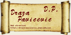 Draža Pavičević vizit kartica